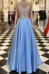 Beading Long Semi Formal Prom Dress,Semi Formal Prom Dresses,Pageant Dress,Evening Dress,Ball Dance Dresses,Graduation School Party Gown